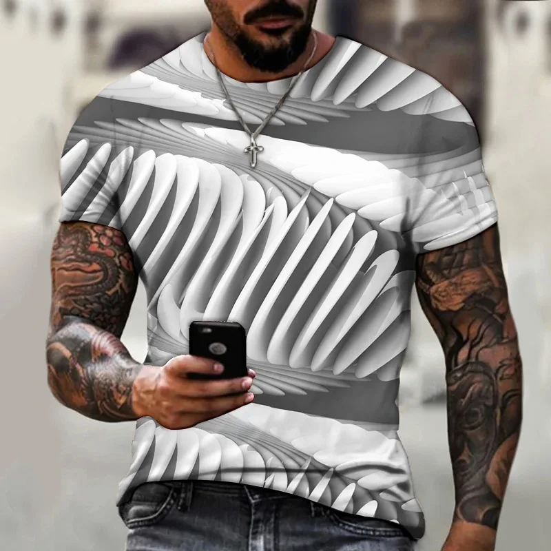 3D T Shirt For Men Fashion Hip Hop O-neck Short Sleeve Tops Abstract Harajuku Men\'s T-shirts Oversized Tees Shirt Man Clothing