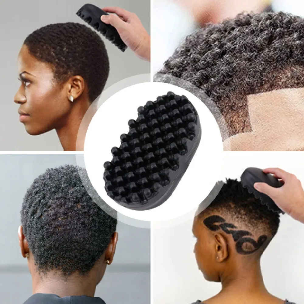 For Salon Washable Curling Hair Brush Black Color Durable Twisted Hair Brush Premium Big Small Holes Afro Hair Brush Home Use