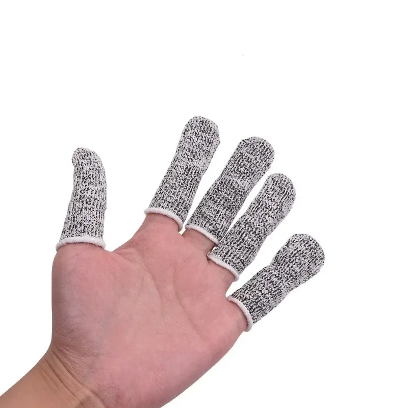 10 pçs berços de dedo protetor de polegar anti-corte pontas dos dedos manga de dedo flexível resistente proteção berços de dedo para trabalho diy