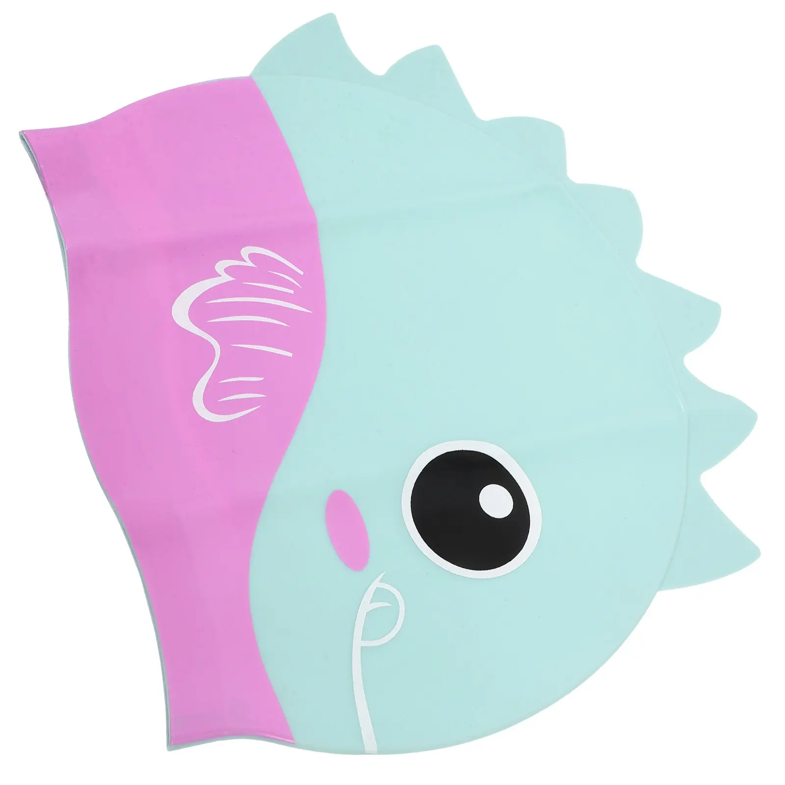 Adult Silicone Swim Cap Flexible Comfortable Hair Guarding Swim Hat for Women Men Cartoon Design Swimming Cap for Pool Beach