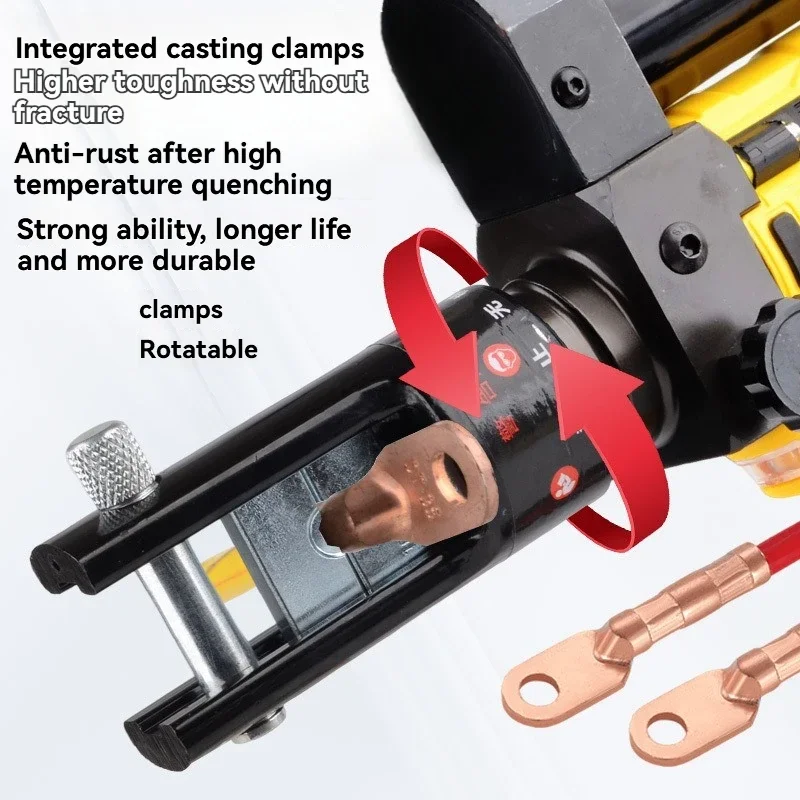 New Small Lithium Electric Hydraulic Pliers YQK-70/240/300 Copper Aluminum Wire Nose Crimping Pliers Tool