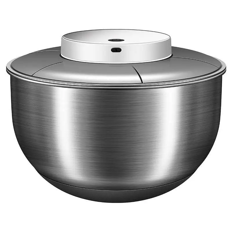 

Stainless steel vegetable salad dehydrator hand dryer electric fruit and vegetable drain basket kitchen household wash
