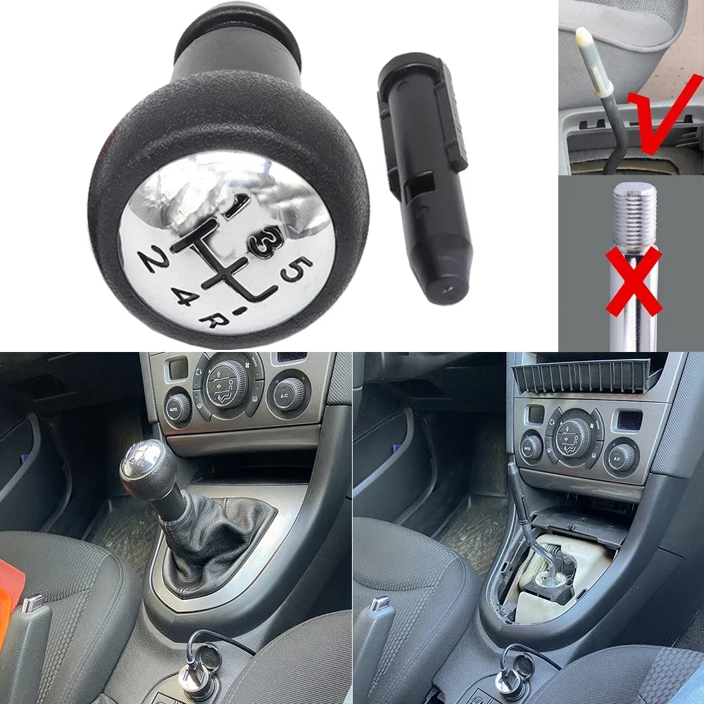 For Peugeot Partner B9 2008 - 2018 Citroen 5 Speed Manual Gear Shift Cable Selector Linkage Bushing Chrome Knob Stick Repair Kit view 4
