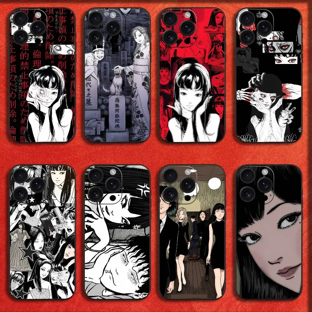 

Tomie comics Junji Ito Phone Case For iPhone 17,16,15,14,13,12,11,Pro,Max,Plus,E,SE4,Air,Mini Black Cover