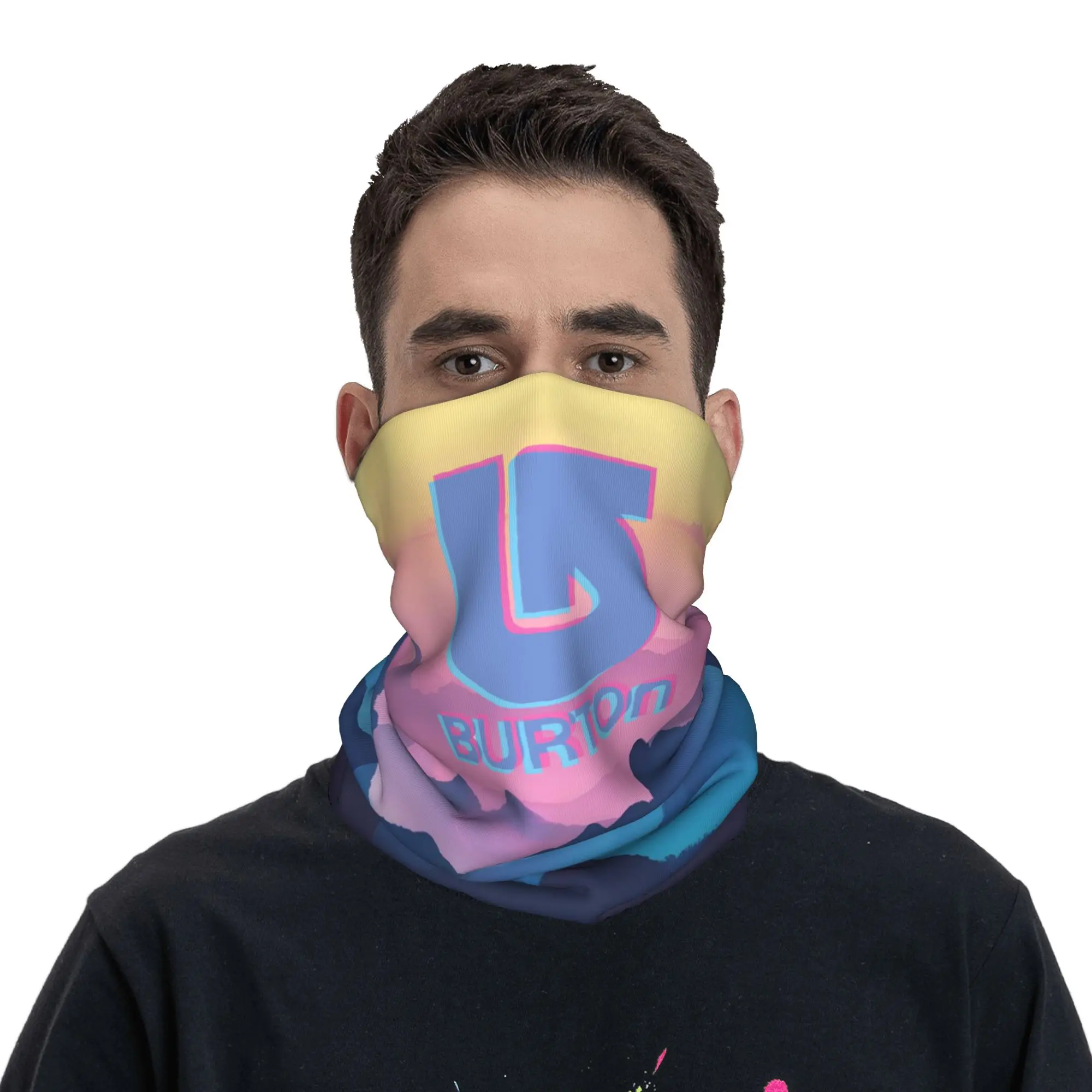 مخصص B-Burtons شعار باندانا الرقبة أدفأ الرجال النساء الشتاء التزلج المشي لمسافات طويلة وشاح الجراب نمط الموضة الرياضة واقي الوجه #4