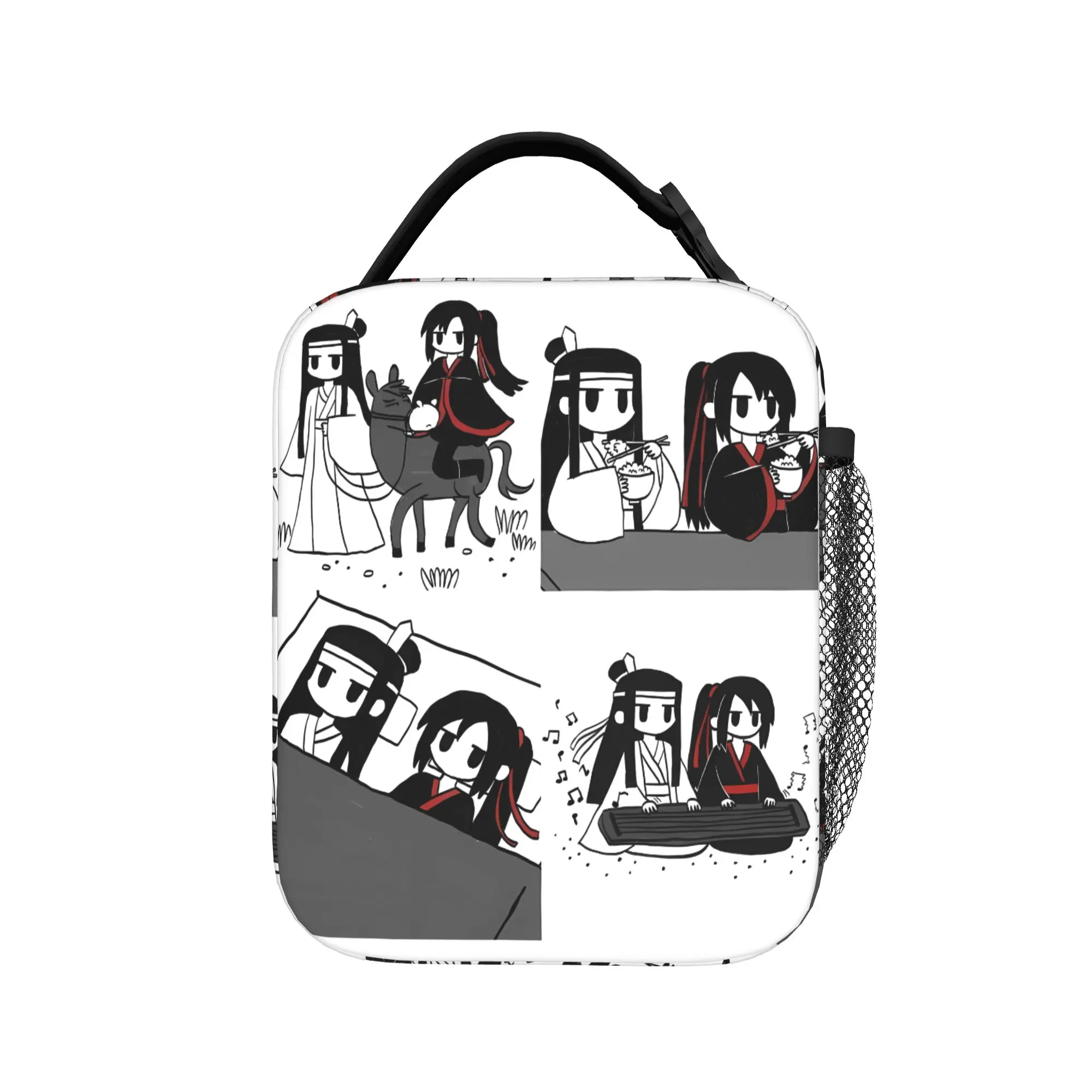 

The Untamed WangXian Bunny Mo Dao Zu Shi Lunch Bag For Men Print Lunch Box Fashion School Cooler Bag Oxford Thermal Lunch Bags