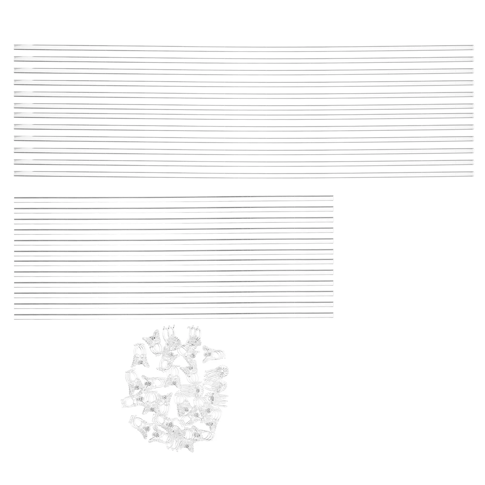 

30Pcs Plant Support Stakes Durable Acrylic Transparent for Indoor Outdoor Potted Plants Flowers Vegetable Orchid Stem Clips