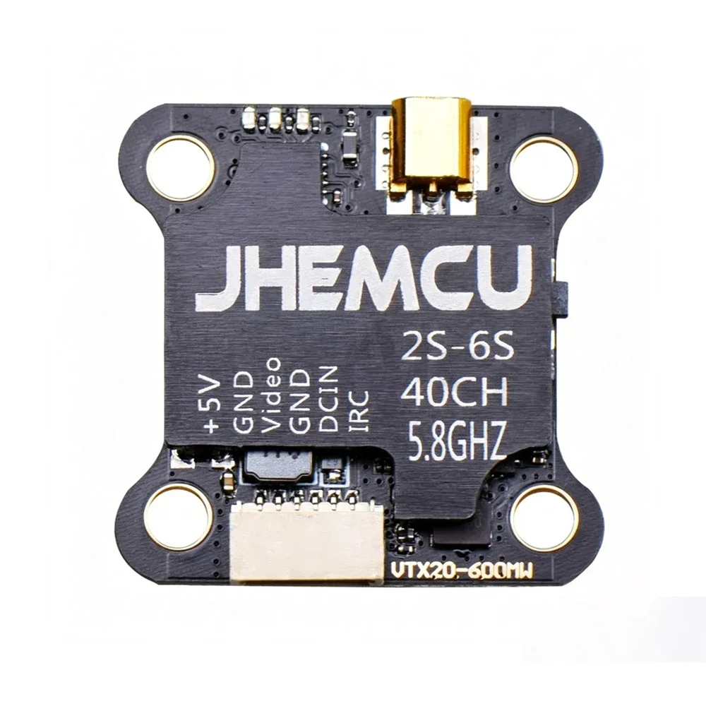 JHEMCU VTX20-600 5,8GHz 40CH VTX 25-600mW PitMode SmartAudio 7-26V Breiter Eingang 20x20 Montage FPV Racing Freestyle Drohnen-Quad-Teile – Detail 6