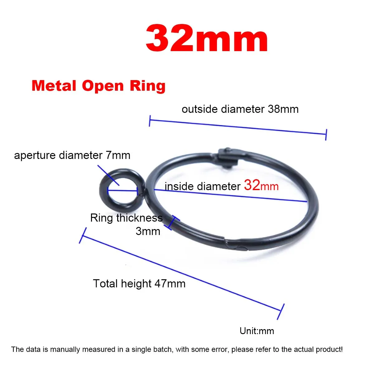 

Living Ring Metal Hook Buckle Ring Curtain Accessories Black Curtain Opening Hanging Ring