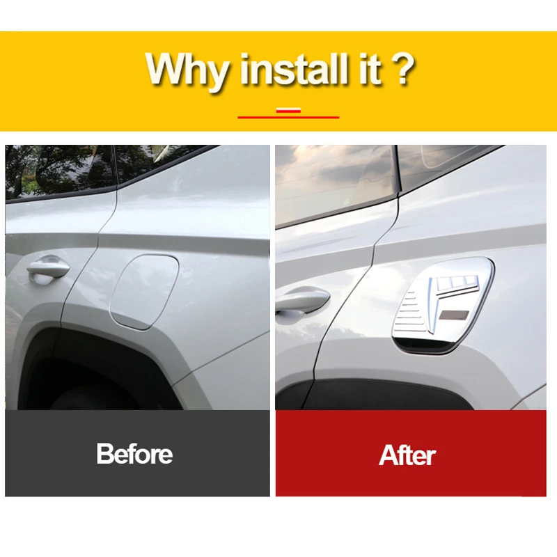 Carbon Exterior Car Fuel Tank Pad Gas Oil Cap Cover Sticker Protector For Hyundai Tucson 2021-2023 2024 NX4 Hybrid Accessories