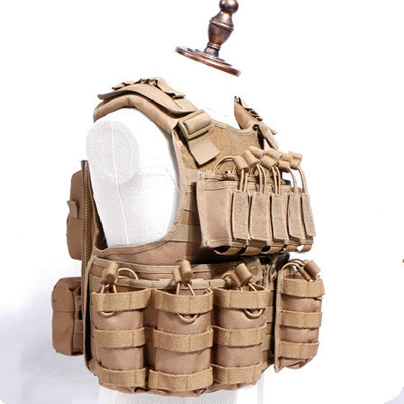 

600D Nylon Molle Tactical Vest Anti-wear Outdoor Hunting Shooting Camping Training CS Field Combat Gear Detachable Waistcoat