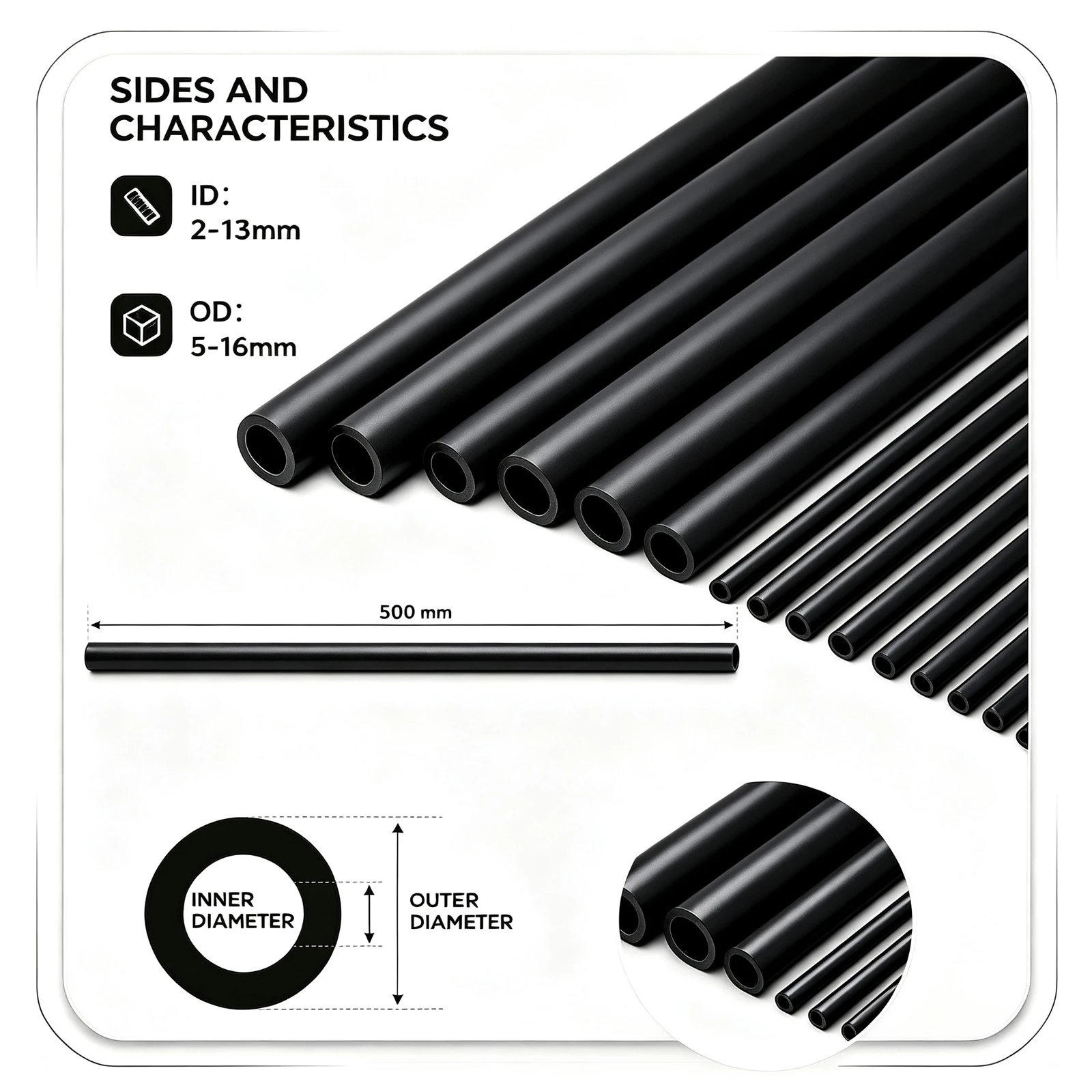 2-10Pcs 50cm Garden Irrigation - Fish Aquarium Home ulasan dan harga