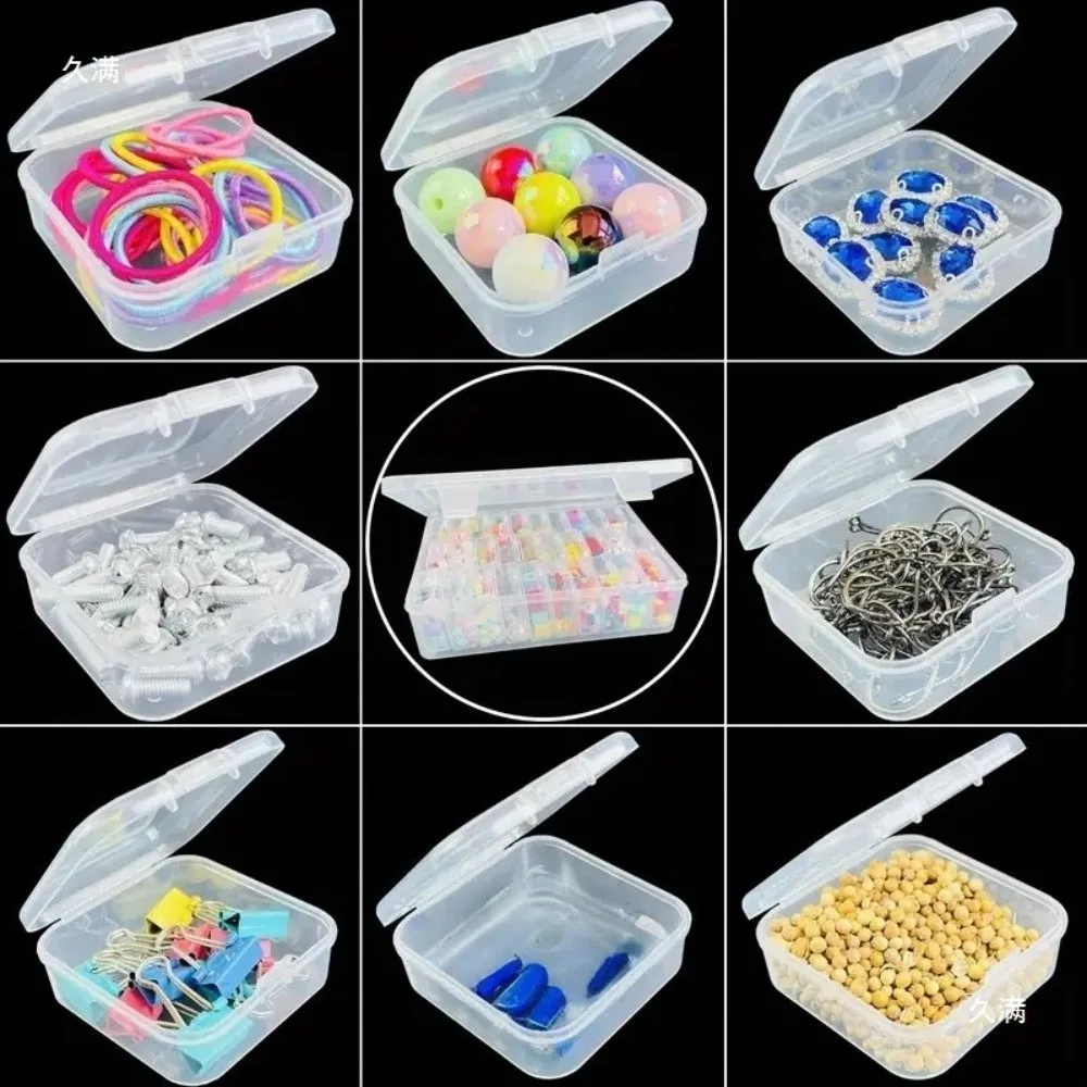 กล่องเก็บลูกปัดเครื่องประดับ 45 ช่อง ทำจากพลาสติก สำหรับงาน DIY ตกแต่งเล็บ ใส่อุปกรณ์ตกแต่งเล็บ ใส โปร่งแสง อเนกประสงค์