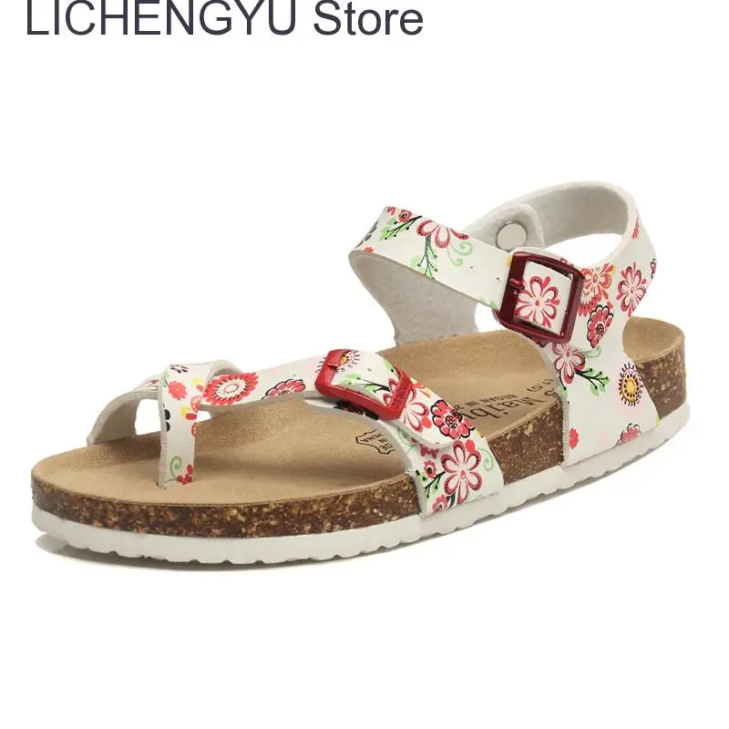 

New Fashion Outside Cork Sandals Women Casual Summer Beach Gladiator Non-slip Buckle Strap Shoe