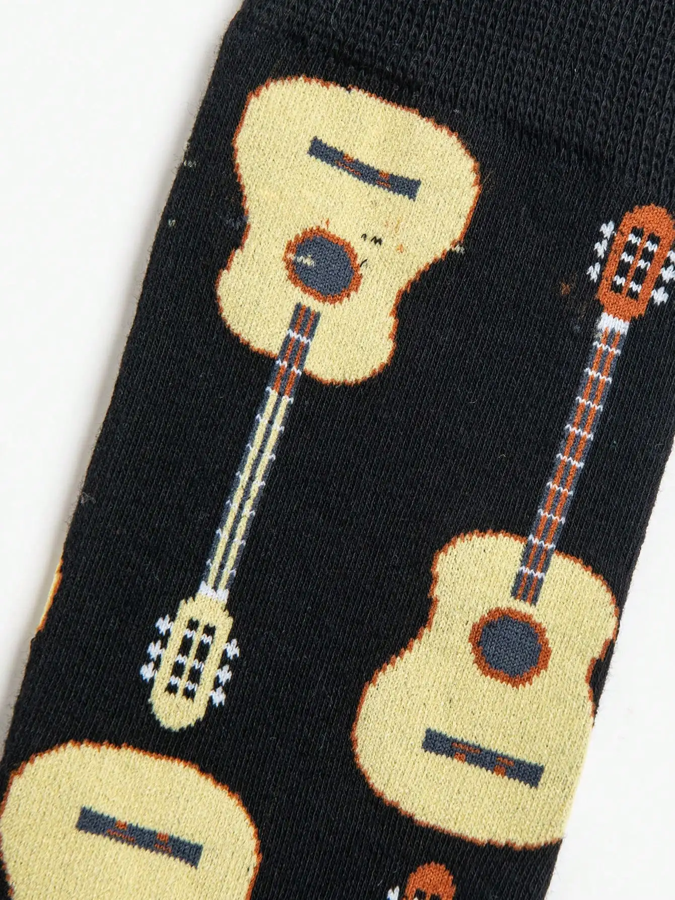 زوج واحد من الجوارب الممتعة بنمط الجيتار الكرتوني - جوارب كاجوال عصرية للجنسين للأنشطة الخارجية للرجال #4