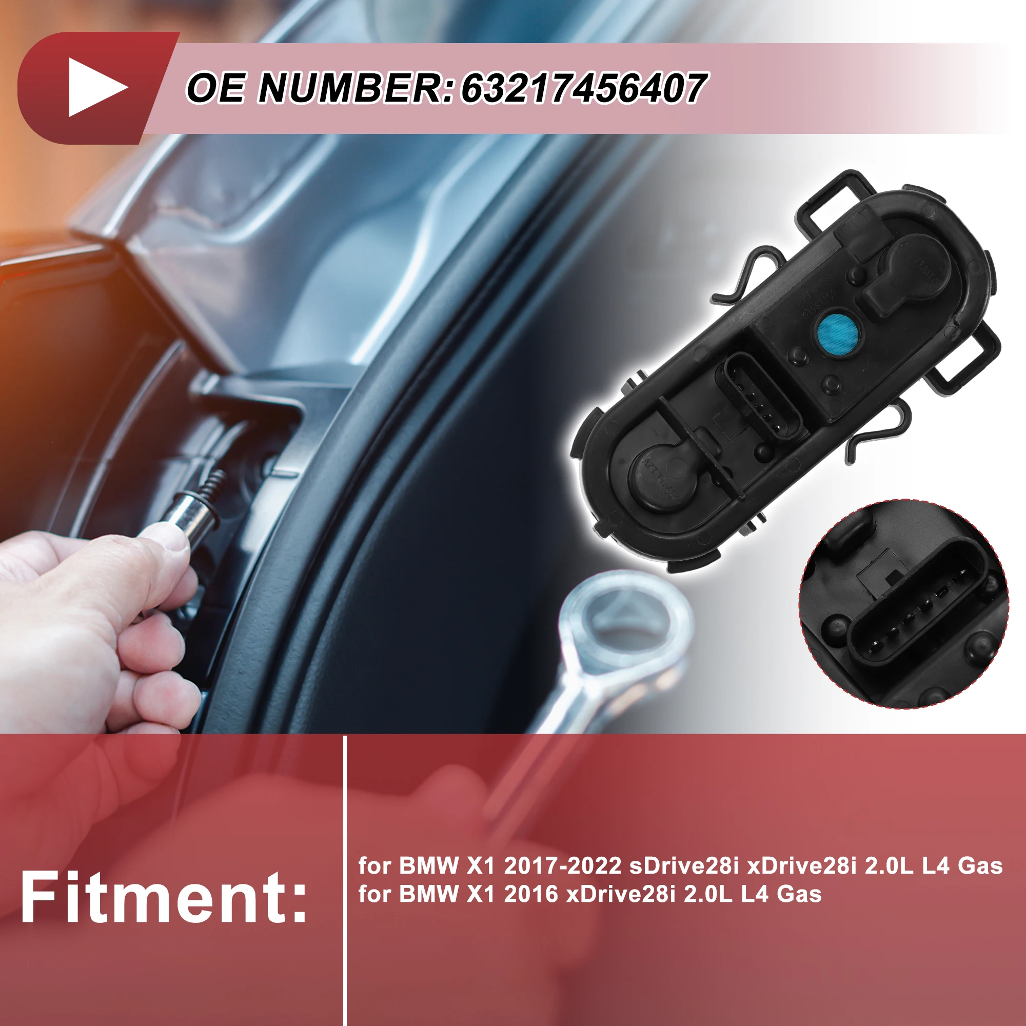 X Autohaux 1 قطعة مقبس الإضاءة لسيارات BMW X1 sDrive28i xDrive28i 2.0L L4 الغاز رقم 63217456407 #2