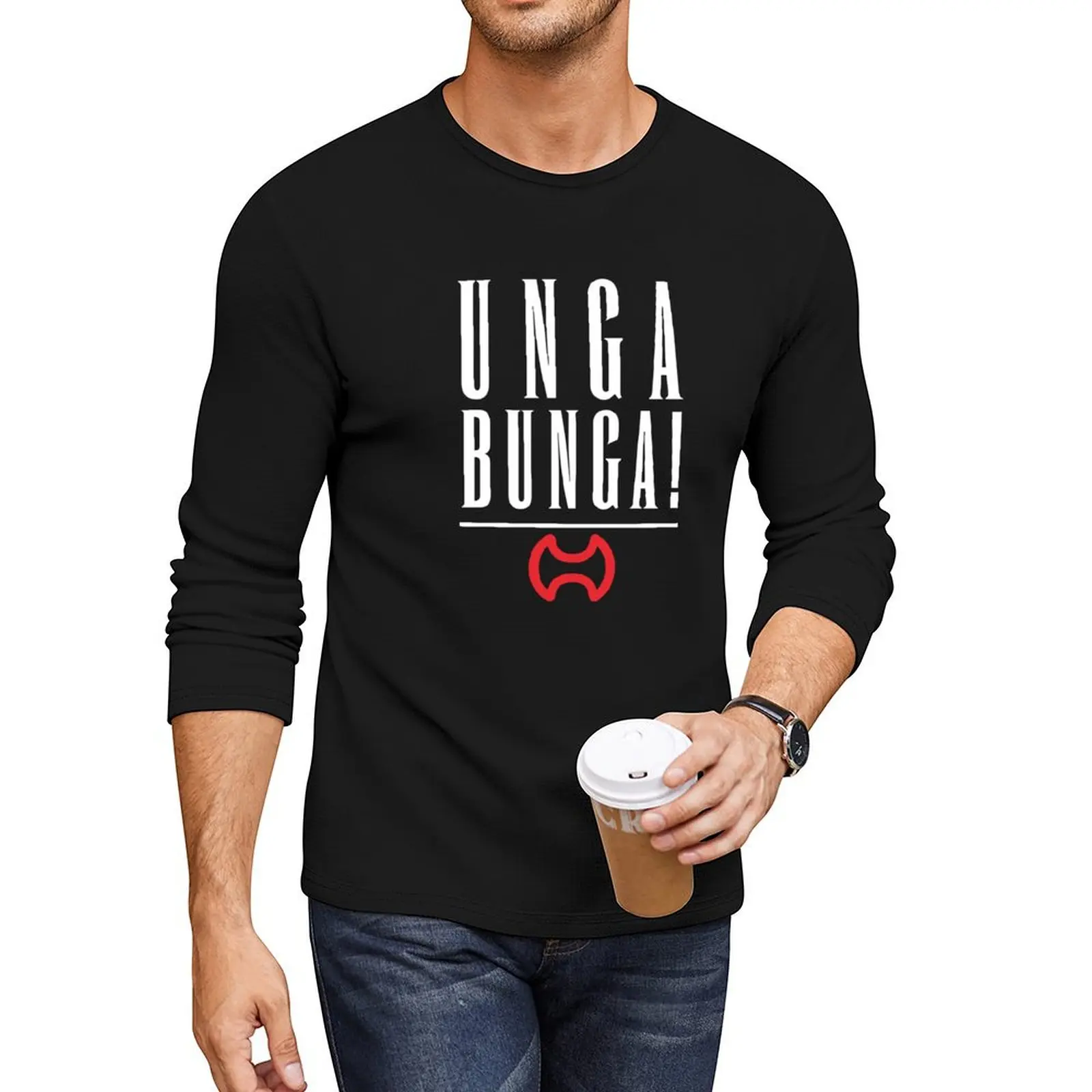 

UNGA BUNGA (Red) Long T-Shirt Anime t-shirt custom t shirt oversized t shirt Tee shirt fitted t shirts for men