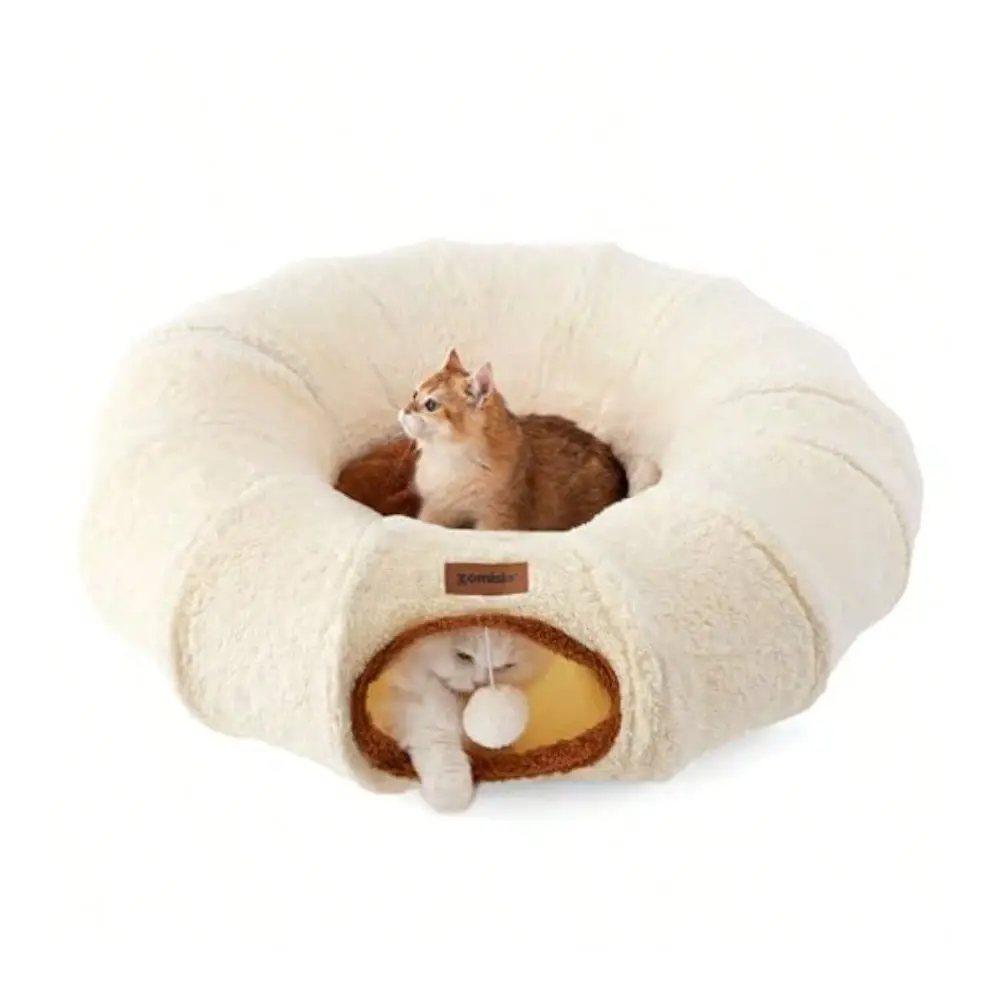 

Tunnel Bed For Indoor Cats Cute Cat Donut Toy Tunnel For Small Large Cats Peekaboo Pet Cave Play Tunnel Toy For Kitten Rabbit B