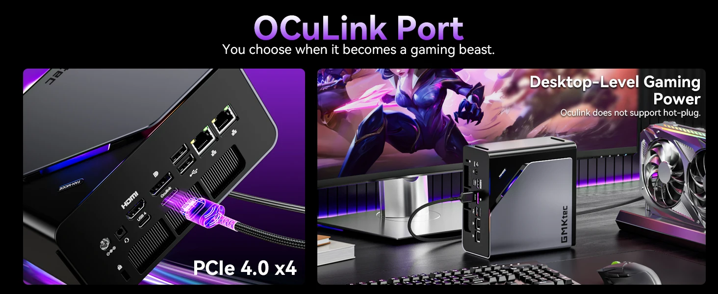 GMKtec K15 Mini PC Intel Core Ultra5 125U AI Barebone NO RAM NO SSD NO OS Support DDR5 NPU WIFI6E BT5.2 Desktop Gaming Computer