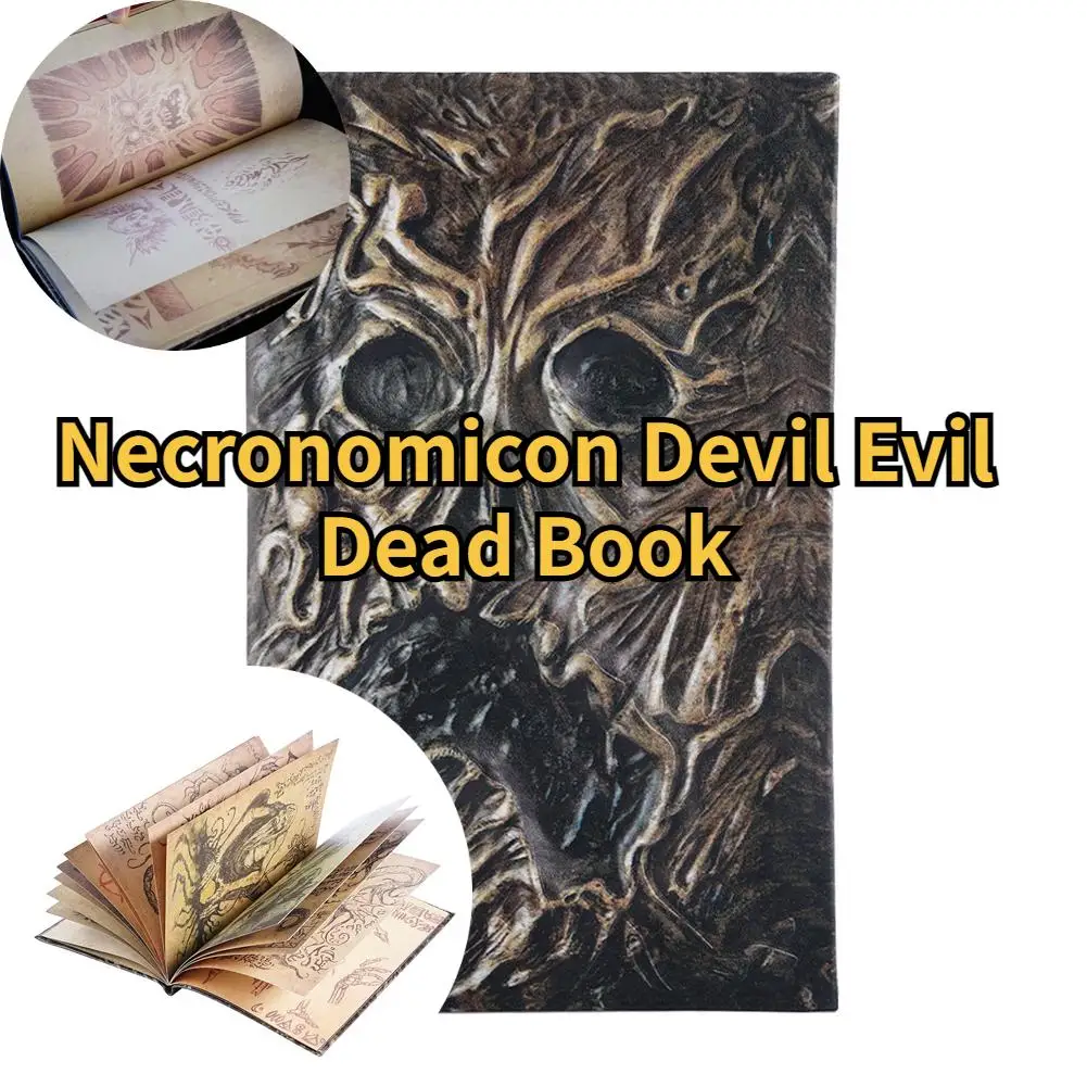 25cm Resin Necronomicon Devil Evil Dead Book Toy Model Dead Book Handicraft Ornaments  Three-Dimensional Flat Collectible Toys