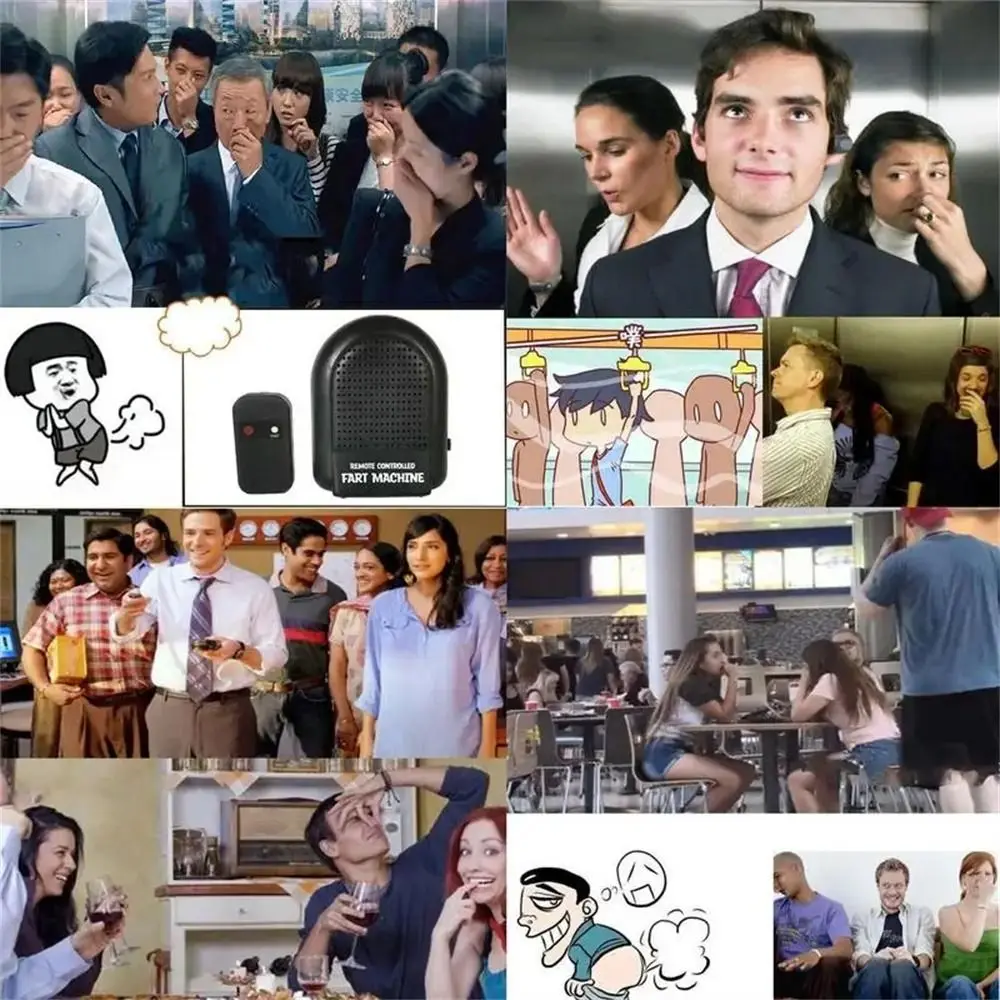 Novidades caixa de peido com controle remoto, piada eletrônica, máquina de som, fabricante de ruído, brinquedo de peido, caixa de brinquedo, truque, spoof