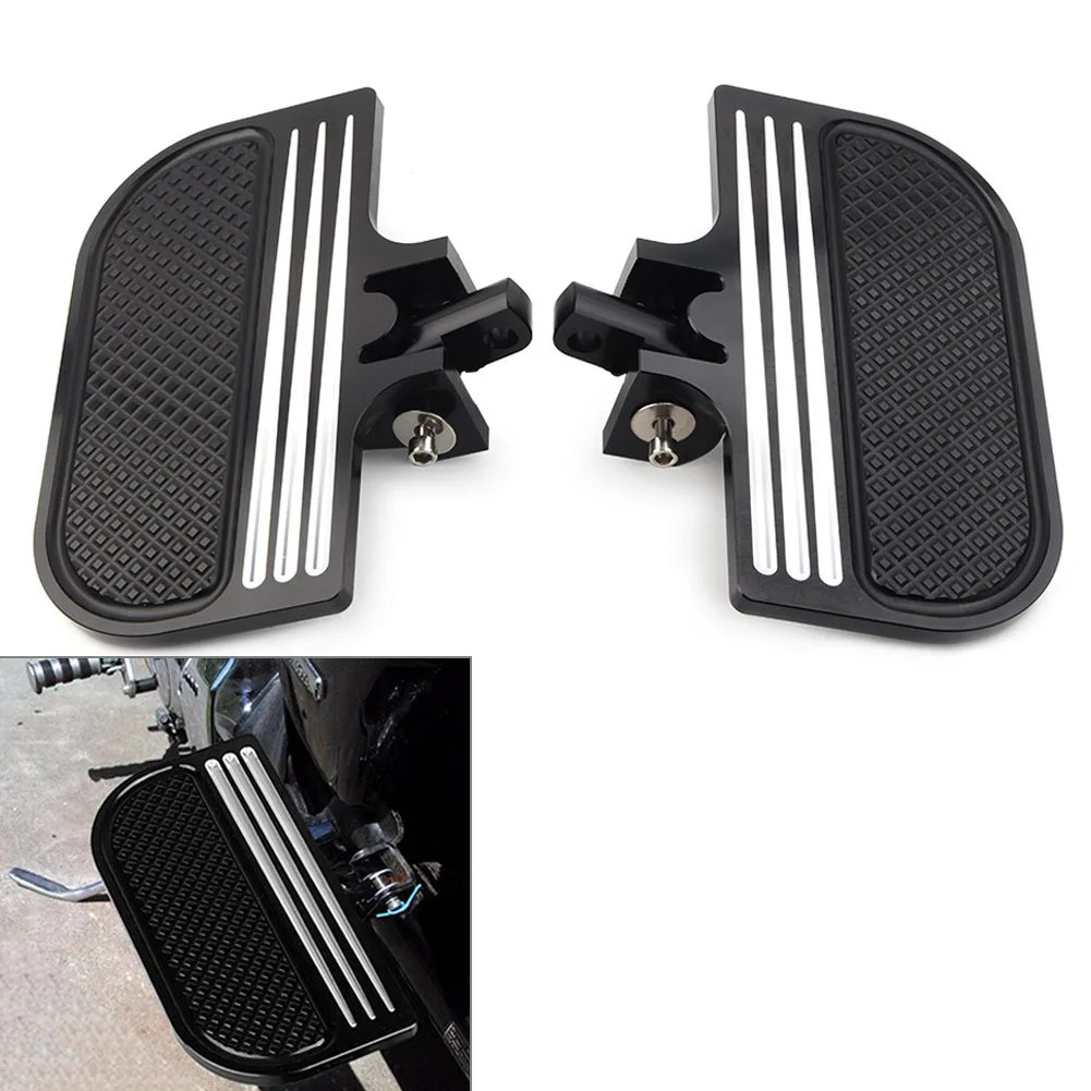 

2Pcs Aluminum Motorcycle Mount Passenger Floorboards Pedal Pads For Harley Davidson Touring Softail Sportster XL Dyna FXR