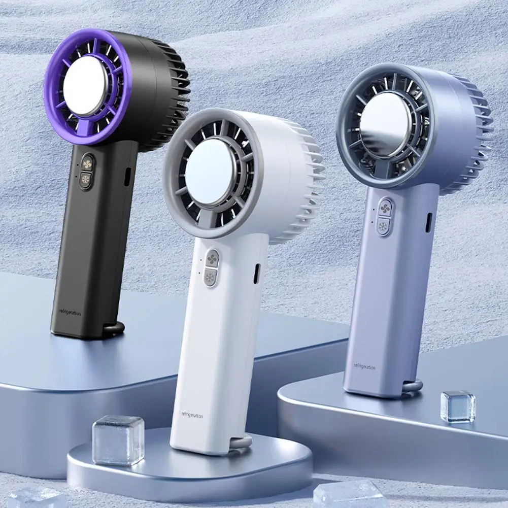 

Portable High Speed Cooling Handheld Fan 18650 Battery and USB Rechargeable Adjustable Mini Foldable Air Tec Cooling