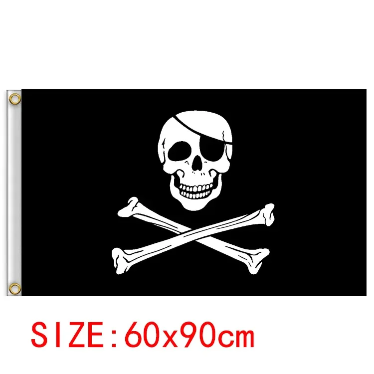 Anime One Piece Jolly Roger Wanddekoration Banner Gemälde Spielzeug Cartoon Luffy Zoro Strohhut Piraten Totenkopf Flagge Spielzeug für Kinder Geschenk