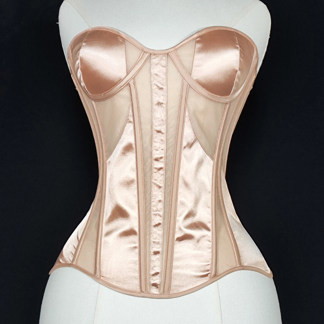 

women White Corset Wedding Dress Accessories Tight Fitting Corset Sexy Perspective Strap Bra Steel Fishbone corset Mesh
