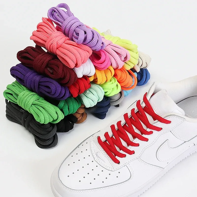 Multicolor Flat Half Round Sports Shoelaces Universal Replacement Laces For All Sneakers Shoes