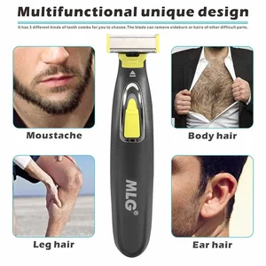 MLG Electric Shaver For Men and Women Portable Full Body Sideboard USB -shaped shaped to bearded beard for washable 7 Main Sales Portes Iron used - №8