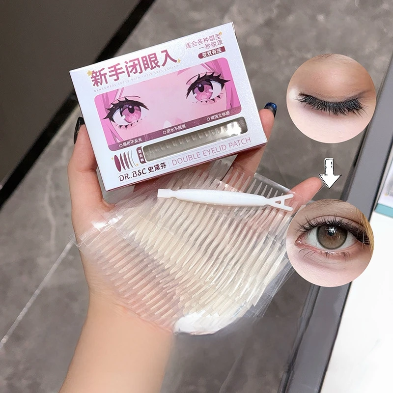 二重まぶたテープ 400 個目に見えないまぶたテープ落ちたまぶたのための強力なホールドパッチ自然な見た目のアイリフトストリップ