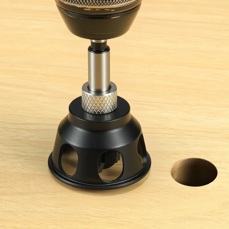 Vertical Punch Positioner Aluminum Alloy Straight Hole Driller Woodworking DIY Tool Burr Edging Hole Table Opening