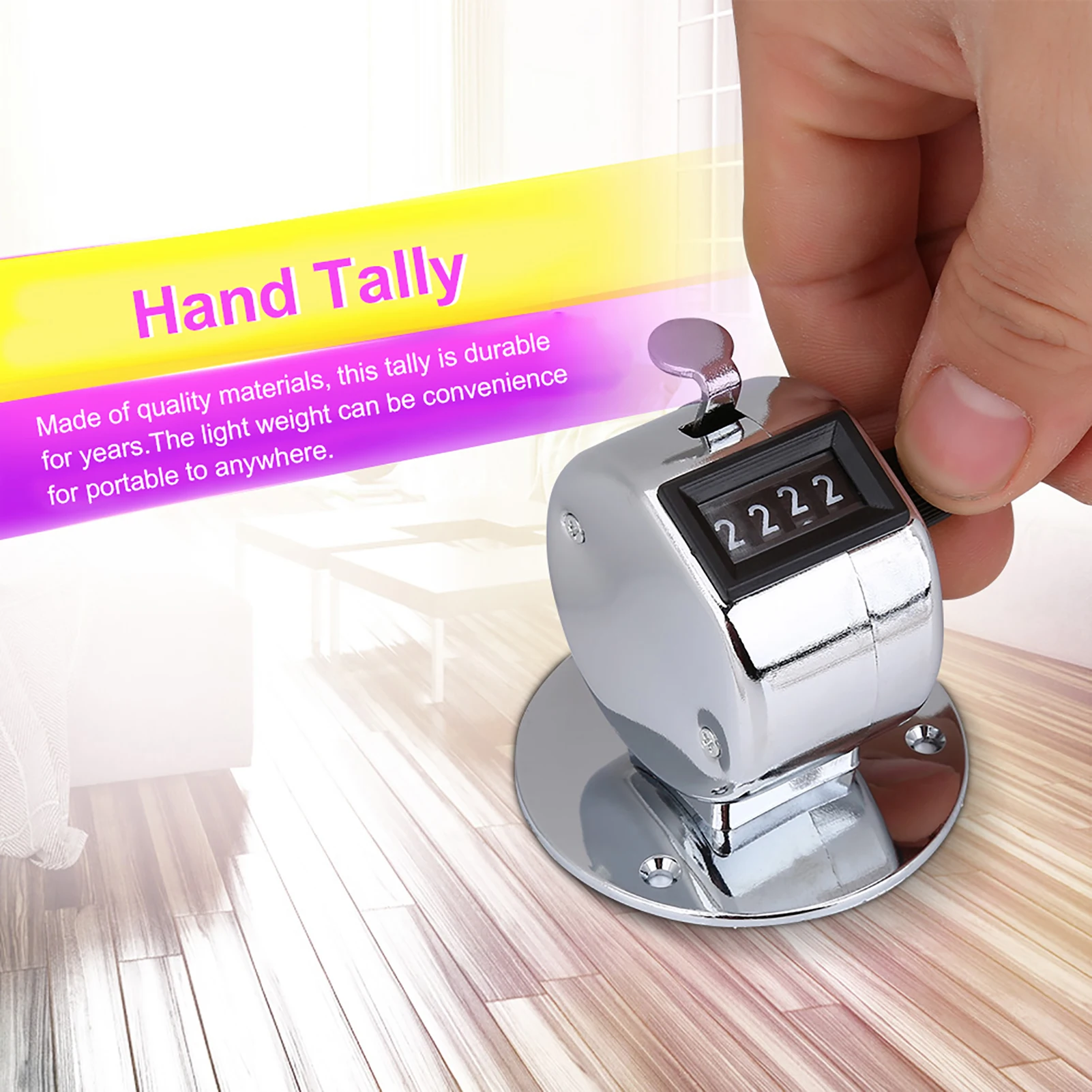 4 Digit Tally Mini Tally Mini Metal 4 Digit Number Handheld Hand Tally Counter for Sports Games  Hand Tally Tally Counter - view 5