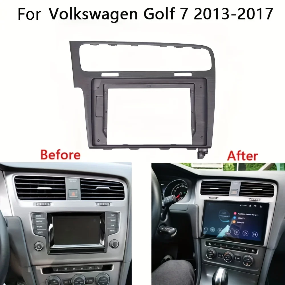 Car Radio Frame Kit For Volkswagen Golf 7 2013 2014 2015 2016 2017 Auto Stereo Install Dash Panel Fascia Bezel Faceplate