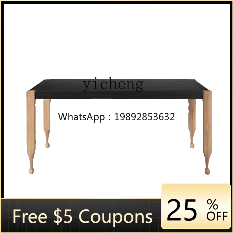 

Solid Wood Dining Table Home Antique Style Living Room Pencil Table Designer Creative Office Desk