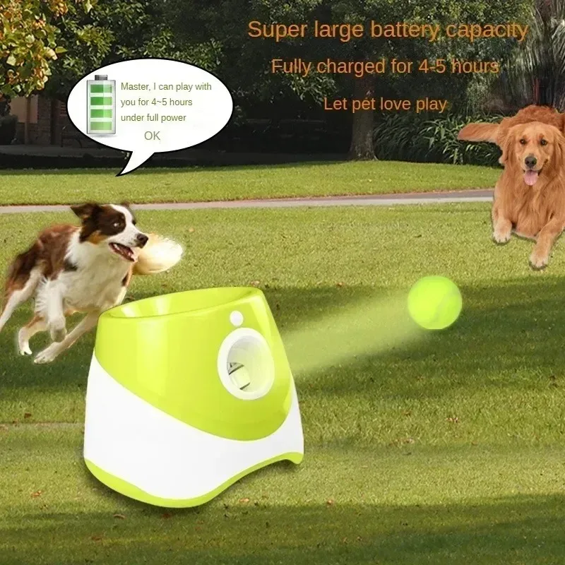 Pelota de saltar automática para mascotas, catapulta, lanzador de bolas para perros, juguete para Bulldog, máquina de tenis