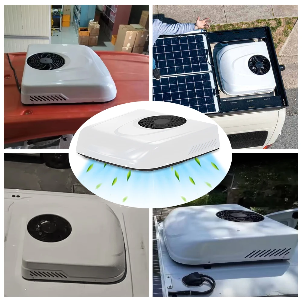 

Treeligo 15000BTU RV Rooftop Air Conditioner Electric Cooling AC Unit 12V 24V for Truck Camper Van Caravan Motorhome Parking Use