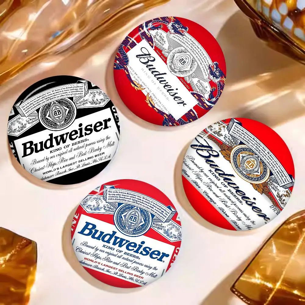 King Of Beer B-Budweiser Creative Tinplate Soft Button Pins Animal Icon Brooch Lapel Backpack Badge Accessories Pin