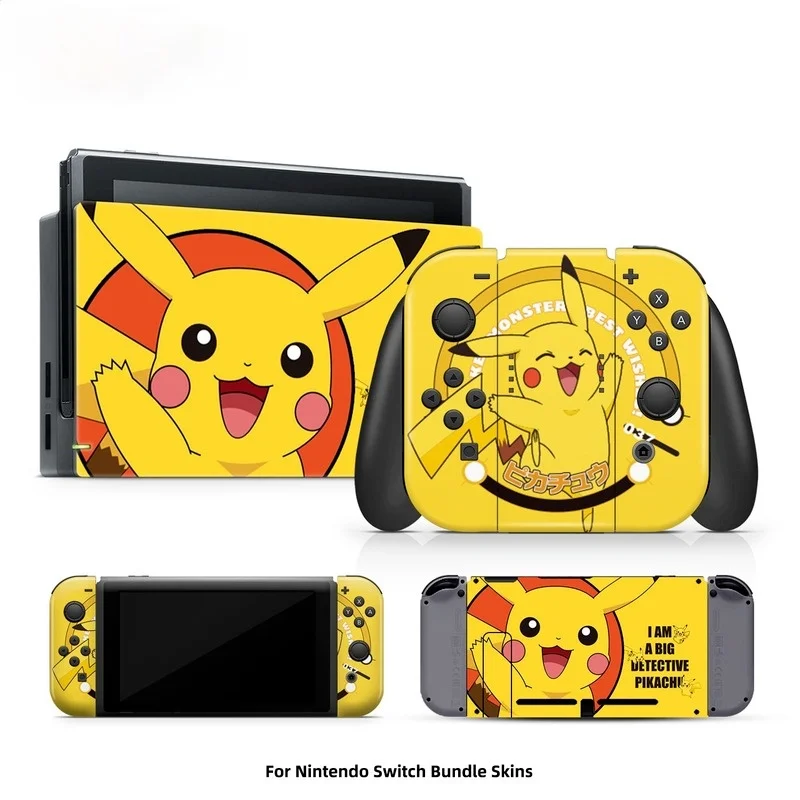 Pokemon Pikachu Nintendo Switch Handle Case Ultra-thin PC Hard Creative Stickers for Nintendo Switch Game Console Accessories