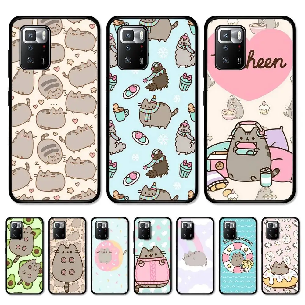 Чехол для телефона P-Pusheenes с мультяшным котом для Redmi Note 4 X 5 A 6 7 8 T 9 9S 10 11 11S 11Epro Poco M3 Pro