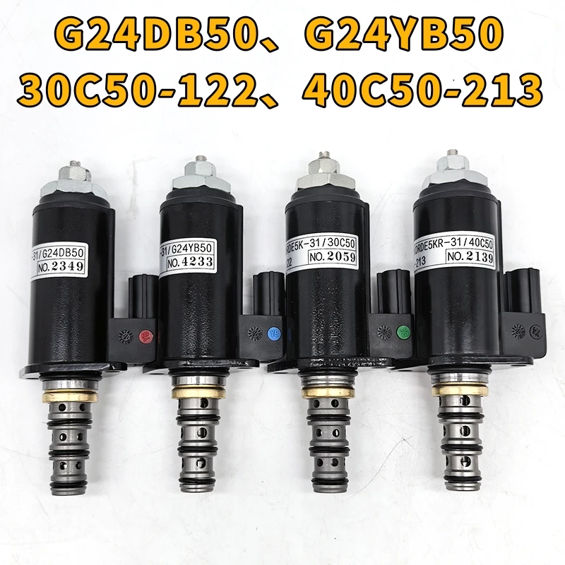 

Hydraulic solenoid valve For Kobelco SK140/200/250/300/350-8 Excavator YN35V00048F1、YN35V00049F1、YN35V00050F1、YN35V00051F1