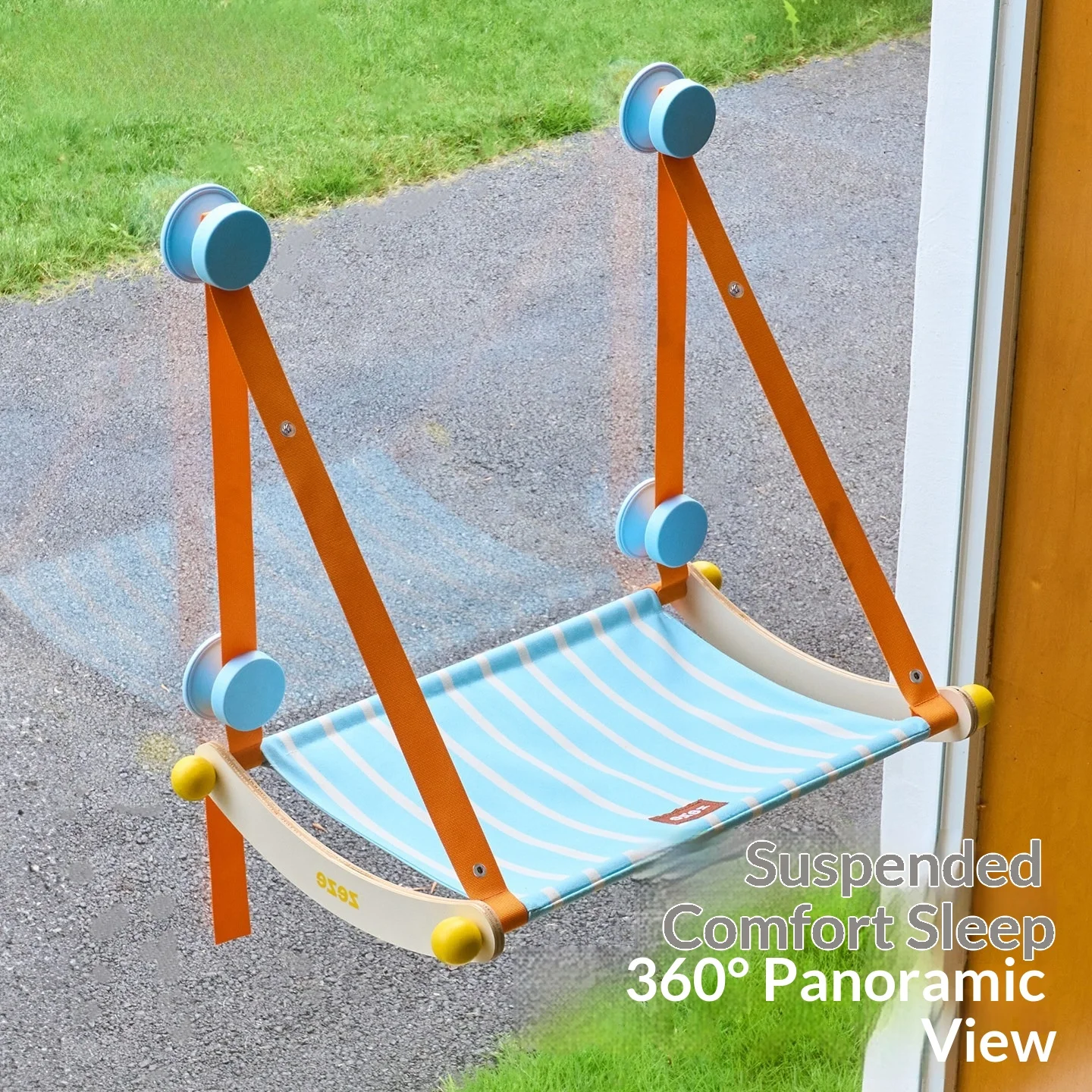 Zeze window suction cup hanging pet hammock summer cooling four seasons universal cat bed removable cat nest