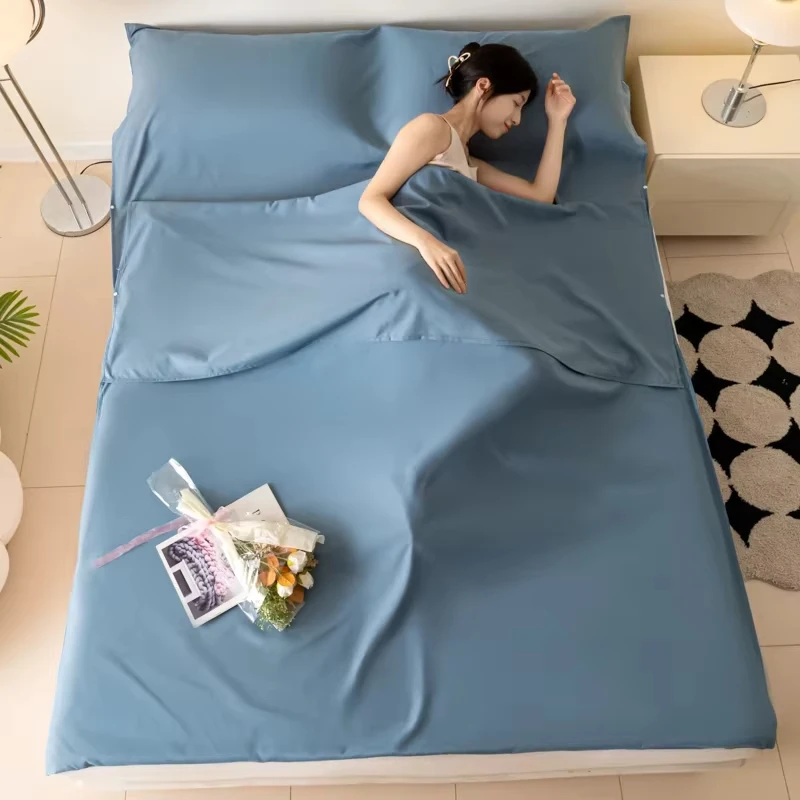 Sleeping Bag Light Liner Cotton Sheet For Camping Travel Summer Portable Dirty-proof Sleeping Bag Hotel Outdoor Full Sheets Set