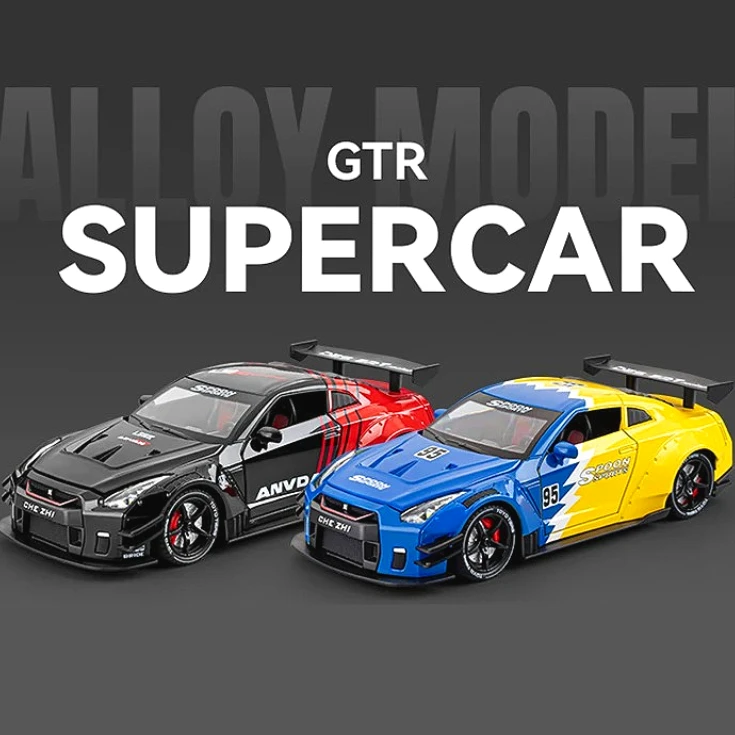 

1:24-R35 Alloy Racing Model Bedroom Tabletop Ornament Collectibles Children's Toys Gifts