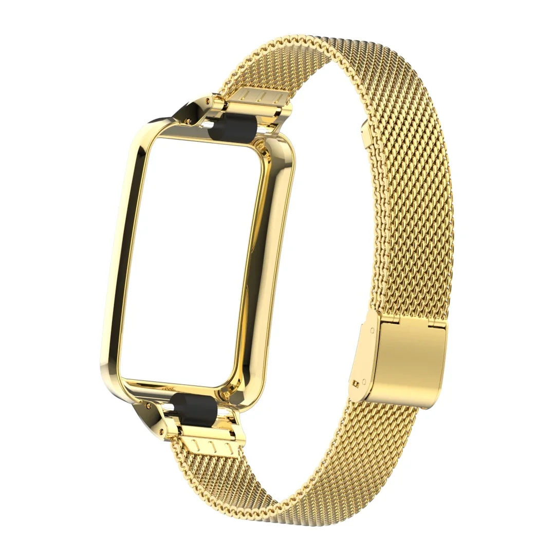 Metal strap for Oppo Band 2 stainless steel mesh belt, Metal protective frame for OPPO watch Free replacement strap accessories