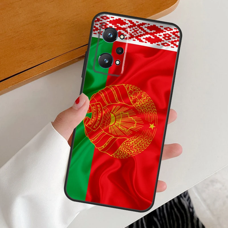 Belarus Flag Coat of Arms For Realme C53 C51 C55 C67 C30 C31 C33 C35 C21Y C25s GT5 9 10 11 12 Pro Plus GT Neo 6 Case