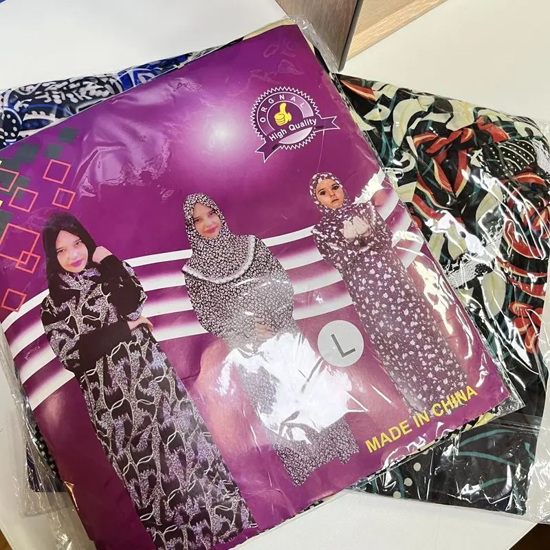Blind Box Dress Send Randomly Muslim Girls Dress Hijab Ramadan Sets Arab Kids Dubai Headscarf Long Robe Islamic Party Gown