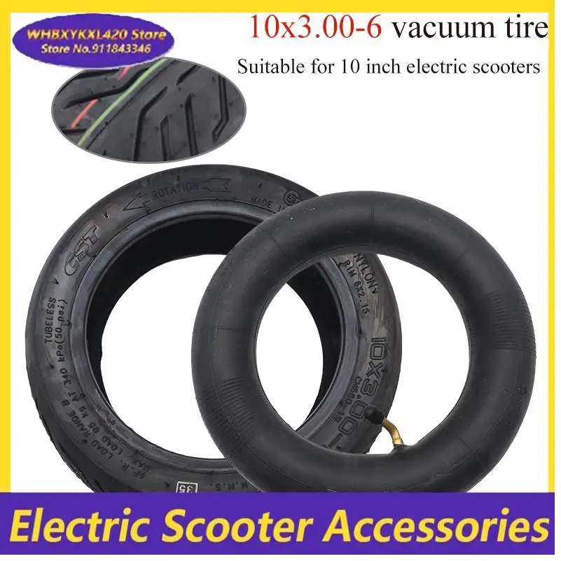 

Бескамерная шина 10x3.00-6 для электросамокатов Zero 11X, Kaabo Wolf, Kugoo M4 Pro, Kickscooter – износостойкая