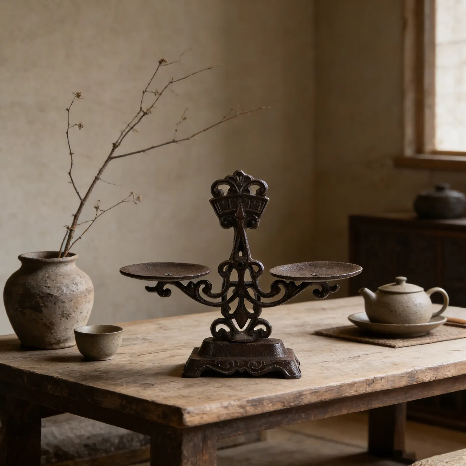 Statue décorative vintage en fer, symbole de la balance de la justice, pour bureau d'avocat, bureau, salle d'étude, décoration de ferme ou maison.